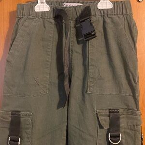 Military green kreamy brand pants.